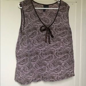 Venezia brown and pink blouse